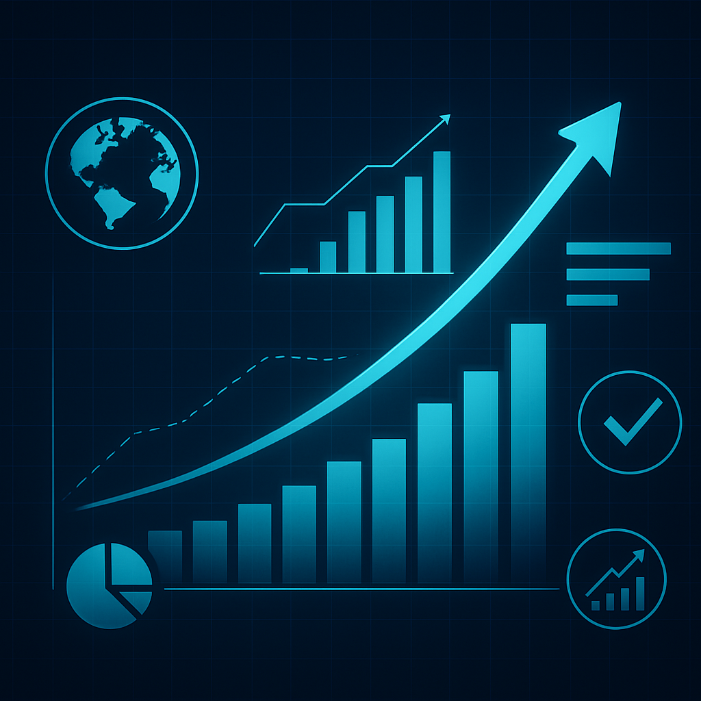 Total Business Management business growth chart showing 8 years of expansion